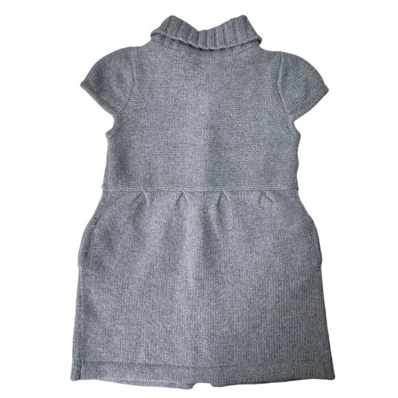 NEW ALICE OLIVIA Sweater Dress Girl’s Sz.5-6 Gray Angora Knit Front Buttons - Picture 3 of 11